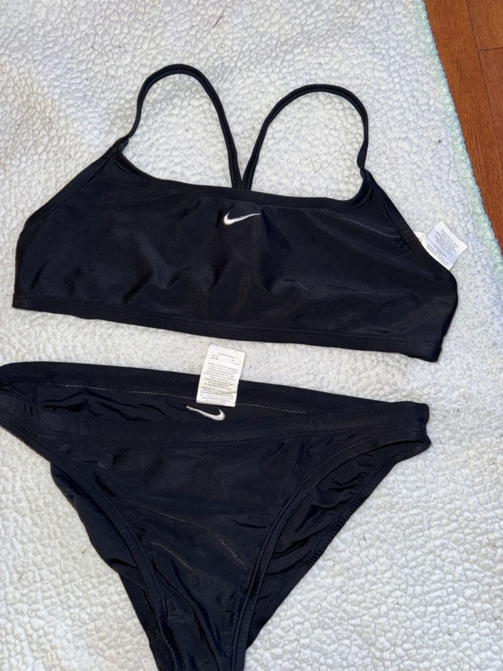 Nike Black Athletic Two-Piece Bikini Set
